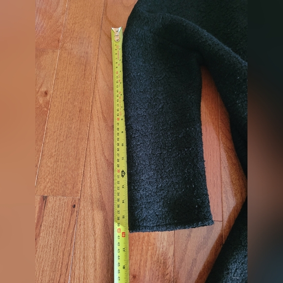 Oak and Fort Classy Black Long Wool Blend cardigan Women XS Oversized Jacket - Picture 7 of 7